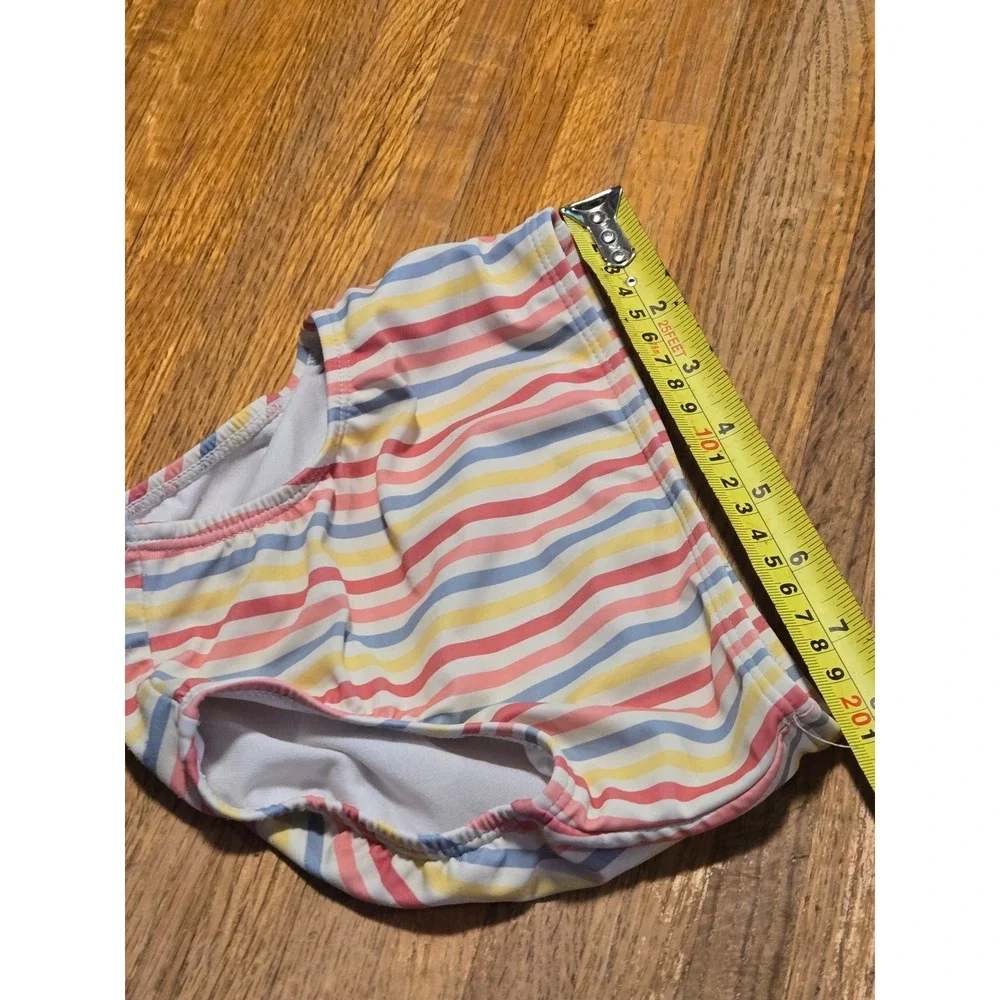 Rise Little Earthling Baby  6-12M Multi Color Stripe Recycled Swim Bottoms